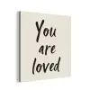 Minimalistisch - Beige - Love aluminium wit klein -3d