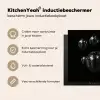 Discoballen - Minimalistisch - Zwart Inductie beschermer vinyl 3mm middel -sfeer2