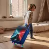 Baan - Raceauto - Neon - Rood Kinderkoffer - Blauw klein -sfeer1