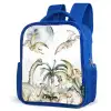 Dino's in de jungle Kinderrugzak - Blauw middel -schuin