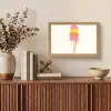 Schepijs - Hoorntje - Illustratie - Minimalistisch Light Box met kabel (Tafellamp) klein -sfeer2