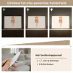 Schepijs - Hoorntje - Illustratie - Minimalistisch Light Box met kabel (Tafellamp) klein -USP_dimbaarNL
