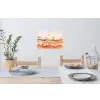 Abstract landschap - Palmbomen - Kleurrijk Muursticker klein -eettafel