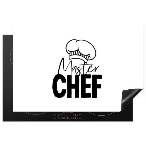 Keuken - Koken - Bakken - Chef - Master Chef - Kok - Tekst Inductie beschermer vinyl 3mm klein -3d