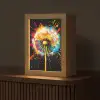 Paardenbloem - Graffiti - Kleurrijk - Bloemen - Natuur Light Box met kabel (Tafellamp) klein -z3d_website