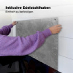 Beton - Grijs - Abstract - Betonlook Inductie beschemer met haakjes middel -ky-ophangen-de