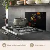 Kruiden - Zwart - Specerijen - Keuken - Koken keuken achterwand spatscherm klein -usp_EN