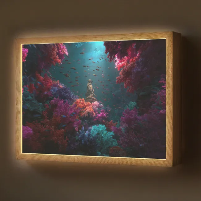 Lightbox - Statue - Seabed - Coral - Colorful