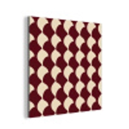Rood - Tegelpatroon - Crème aluminium wit klein 46 -3d