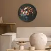 Groot - Bloemen - Vaas - Boeket Akoestische PET Vilt - Rond klein -sfeer1