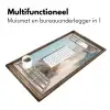 Doorkijk - Helmgras - Duinen - Zee - Landschap Muismat XXL klein -sfeer4