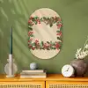 Hulstrand - Bessen - Beige Wandcirkel Ovaal Forex klein -sfeer2