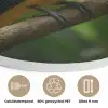 Vogel - Tak - Geel - Bladeren Akoestische PET Vilt - Rond klein -closeup_NL