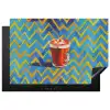 Mok - Koffie - Zigzag - Slagroom Inductie beschermer vinyl 3mm klein -3d