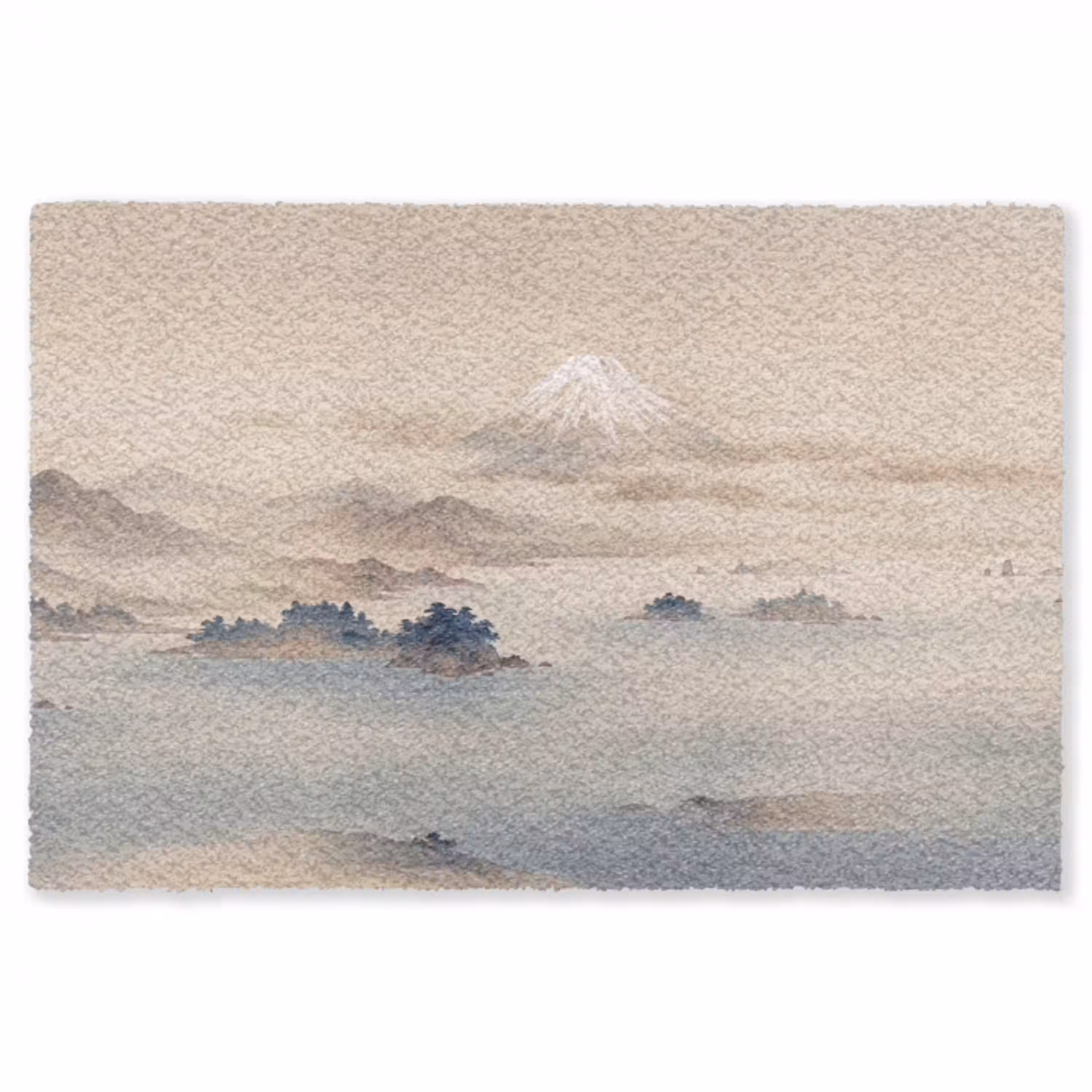 Japans - Landschap - Beige Vloerkleed Rechthoek klein -3d
