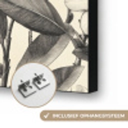 Klassiek - Botanisch - Zwart - Beige Textielframe zwart klein 947 -USP_ophangsysteemNL