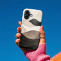 Abstract - Landschap - Golven - Crèmekleur Toughcase MagSafe Apple iPhone 17 klein -Sfeer1V