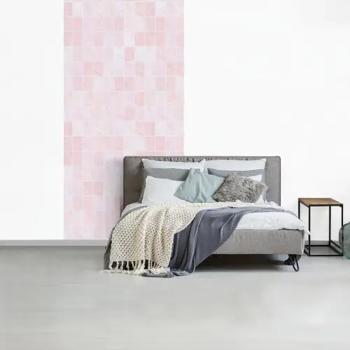 Marmer - Patroon - Mozaïek - Roze fotobehang vinyl groot 64 -slaapkamer