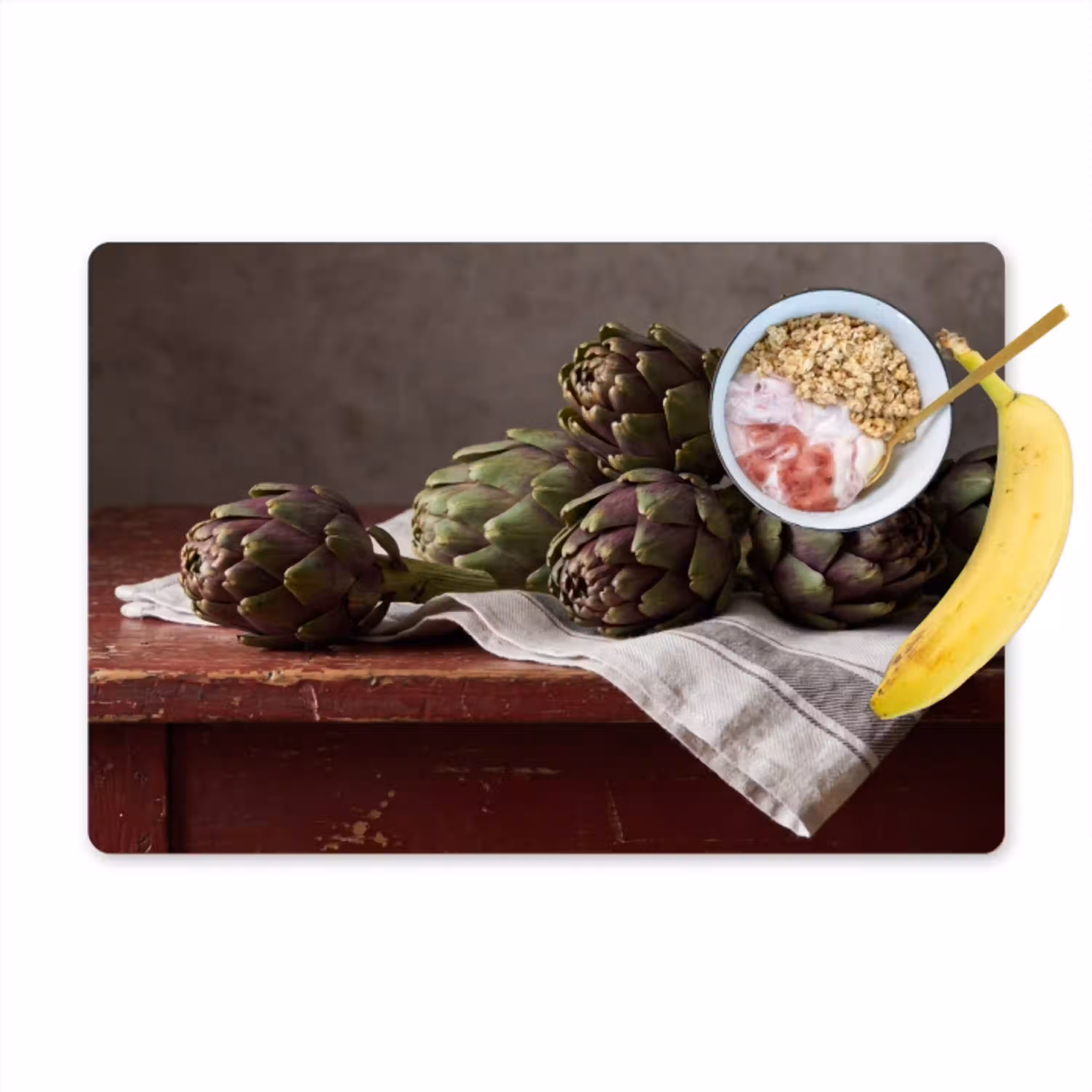 Artisjok - Eten - Rustiek Placemat vinyl groot -zzzproduct_Kitchenyeah-website