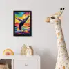 Zonsondergang - Walvis - Geschilderd - Kleurrijk fotolijst zwart zonder passe partout klein -usfeer4_kinderkamer