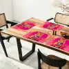 Tijger - Kimono - Planten - Roze Placemat vinyl groot -zzsfeer4_Kitchenyeah-website