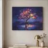 Kosmisch - lichtboom - Kerst - Kleurrijk Textielframe zwart klein -sfeer2
