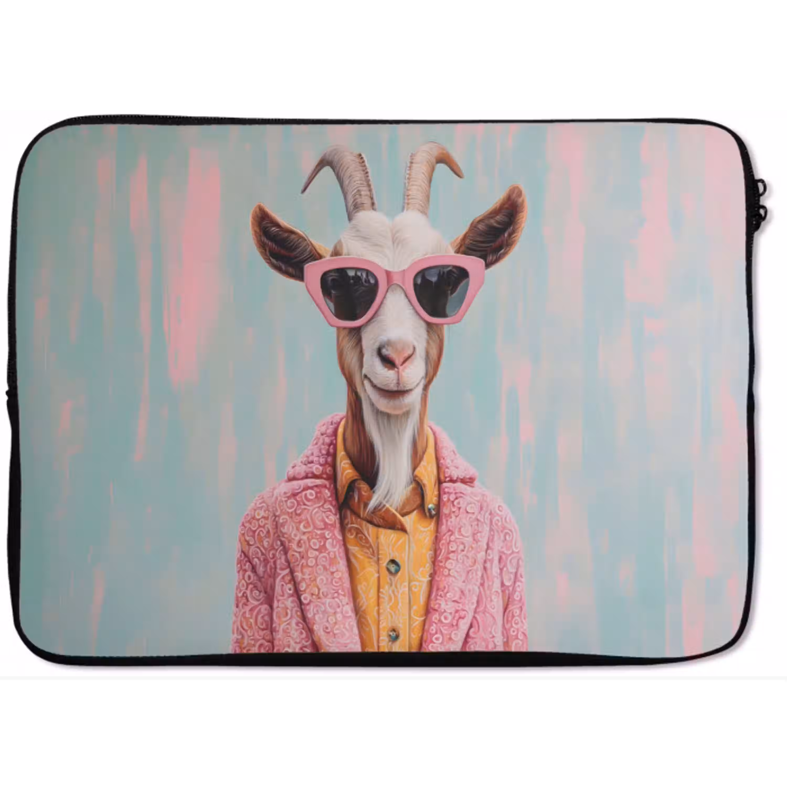 Zonnebril - Roze - Geit - Horen laptophoes neopreen klein -zkaufland3dotto