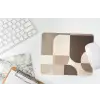Geometrisch - Geweven structuur - Modern muismat rubber klein -witbureau