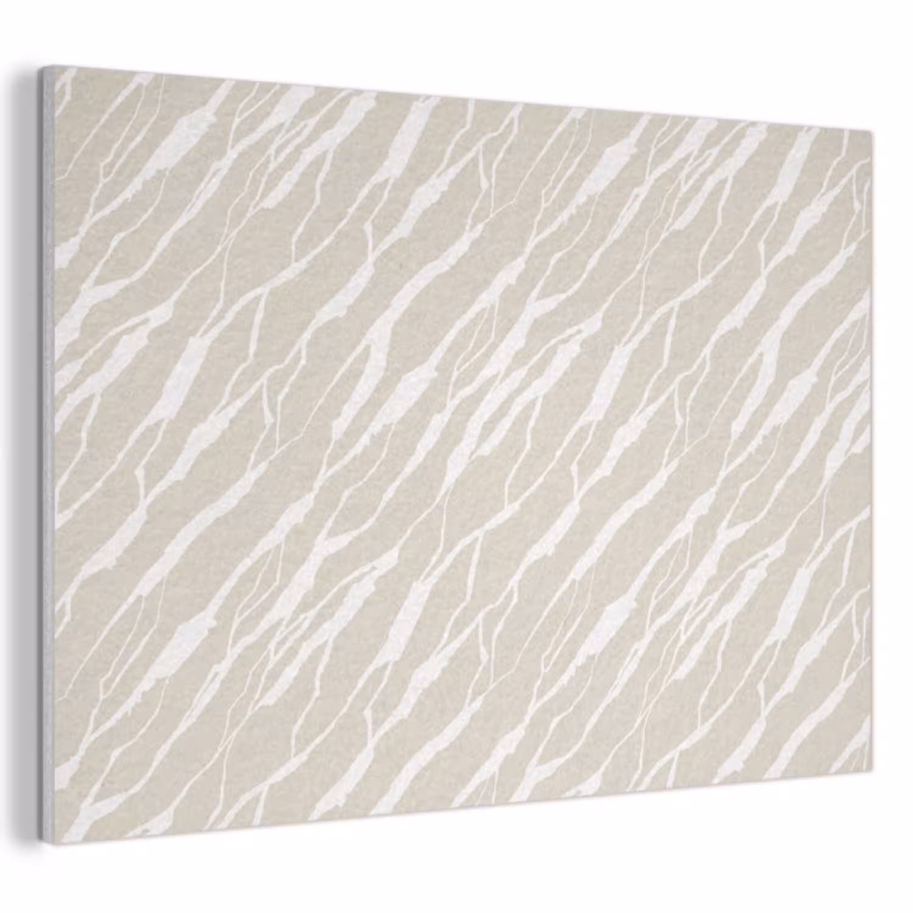 Beige - Wit - Patroon - Structuur PET vilt klein 837 -3d