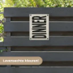 Eten - Vintage - Retro - Japandi tuinposter los doek klein -sfeer3