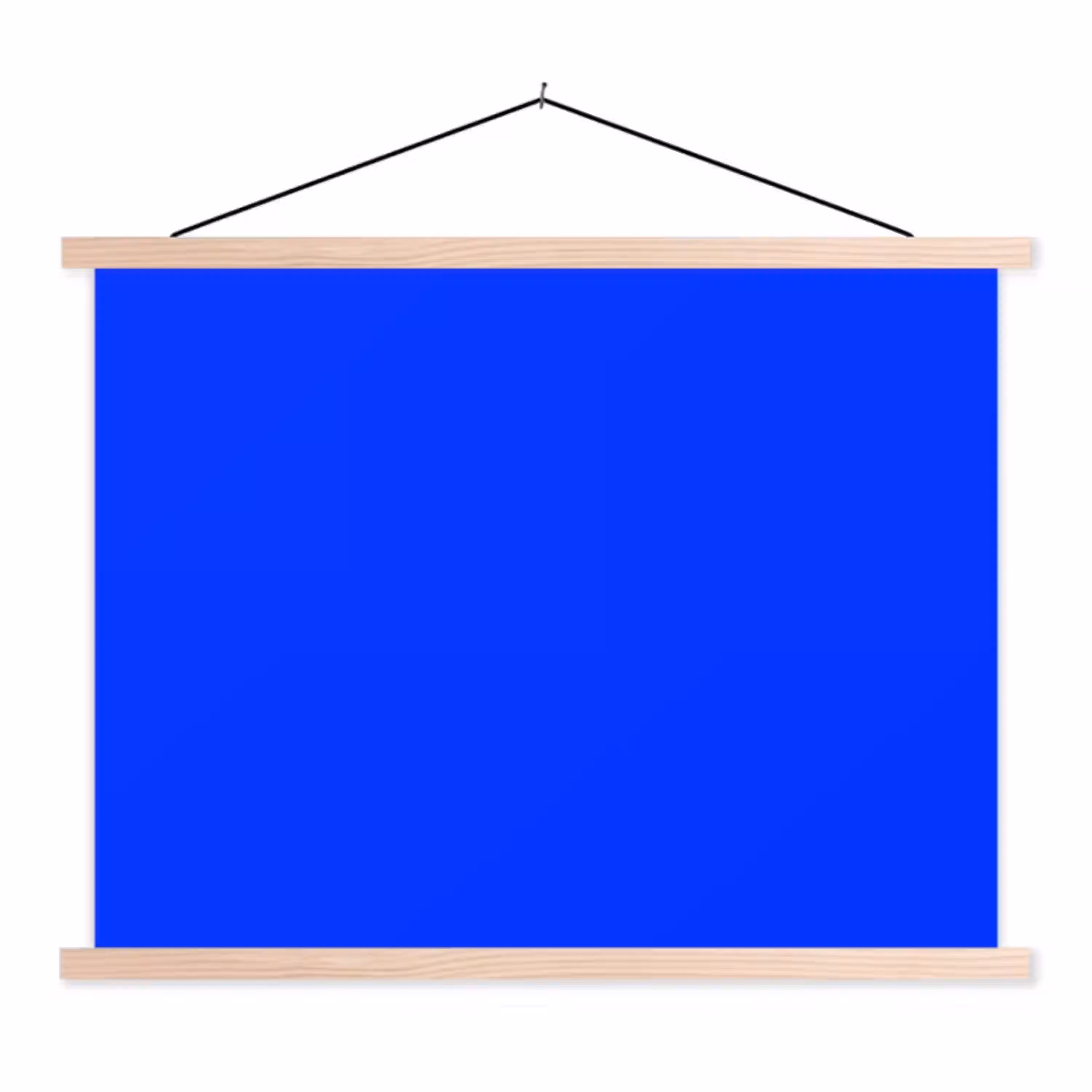 Electric - Blue - Blauw textielposter latten blank klein 122 -3d
