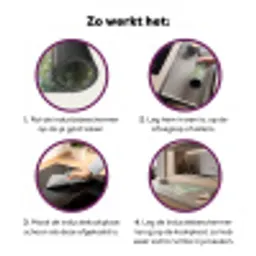 Bloemenveld - Heuvels - Kleurrijk Inductie beschermer vinyl 3mm middel -zzzzzzz-cc-werking
