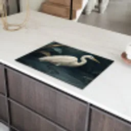 Reiger - Water - Natuur - Modern - Wit Inductie beschermer vinyl 3mm klein -sfeer8