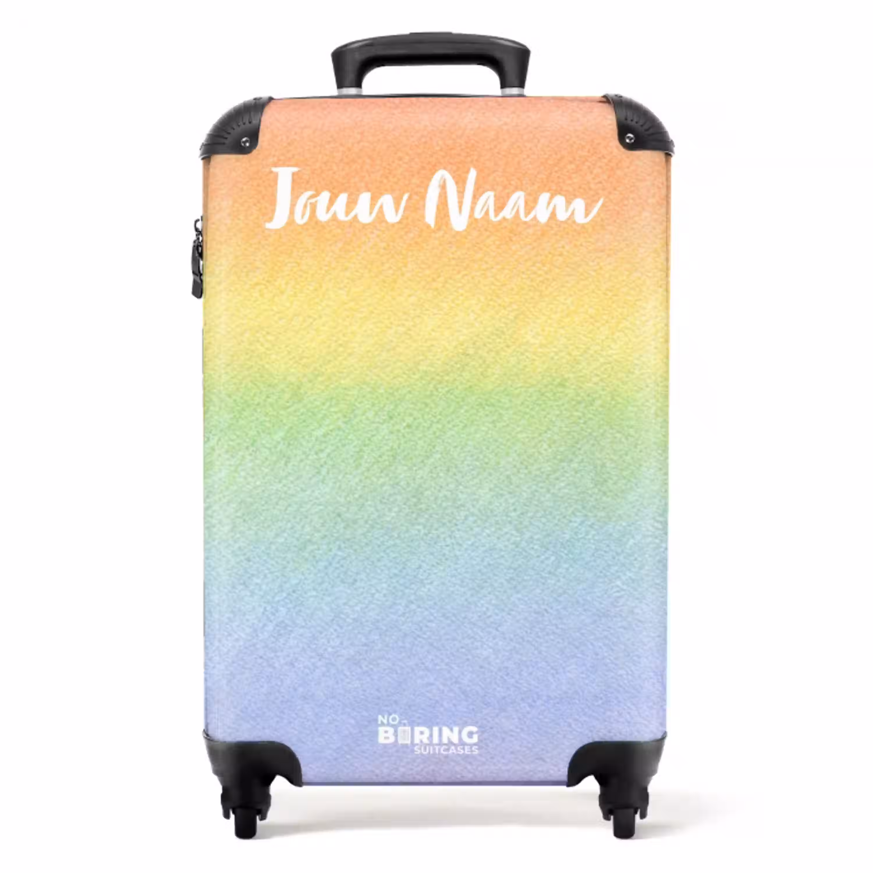 Pastel regenboog NBS - Handbagage koffer - Kinderen Unisex middel -productfoto_recht