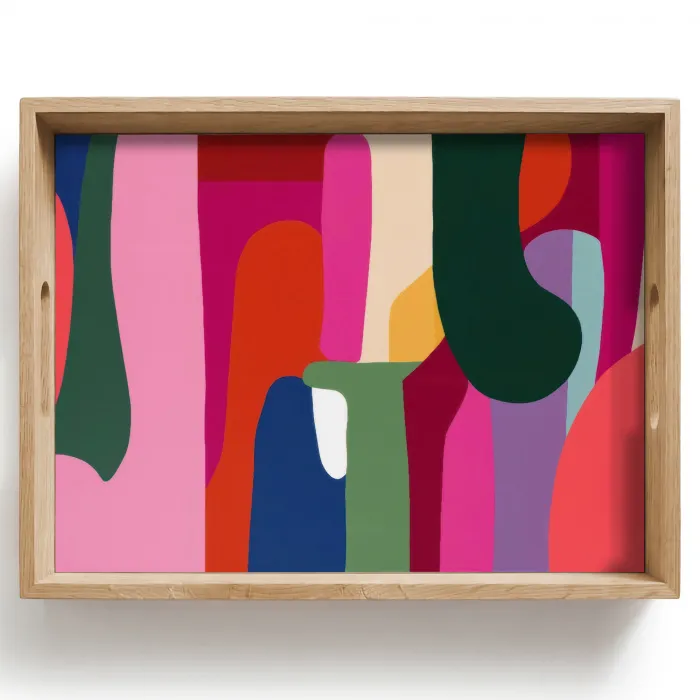 Kleurvakken - Recht - Rond - Abstract Dienblad Rechthoek middel -z3d_shopping
