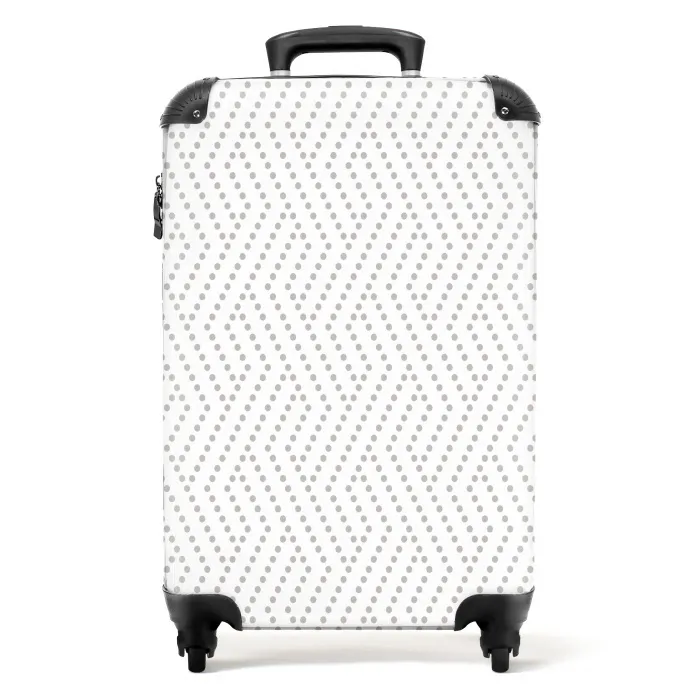 Grafisch - Patroon - Modern - Stippen NBS - Handbagage koffer - Kinderen Unisex middel 644 -productfoto_recht