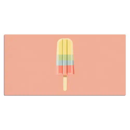 Waterijsje - Pasteltinten - Minimalistisch Muismat XXL klein -3d_leeg