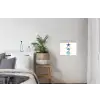 Zeester - Schelpen - Blauw textielposter latten blank klein -woonkamer