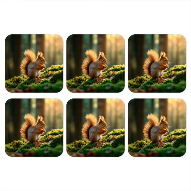 Coaster - Squirrel - Nut - Grass