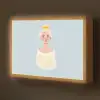 Prinses - Kroon - Blauw Light Box met batterij (Wandlamp kind) middel -z3d_website