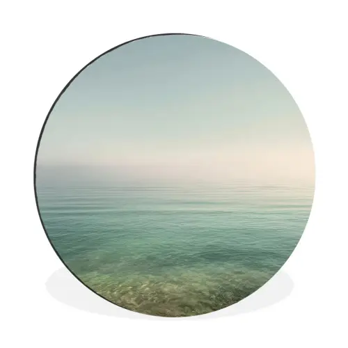 Zee - Horizon - Blauw - Mist Wandcirkel aluminium klein -3d