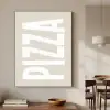 Pizza - Decoratie - Japandi - Wit Textielframe zwart klein -sfeer2