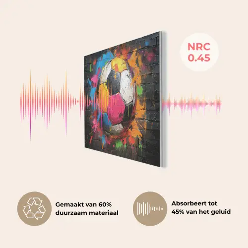 Graffiti - Voetbal - Muur - Street art - Sport PET vilt klein -USP_NL