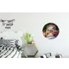 Doorkijk - Bloemen - Tropisch - Kleurrijk Wandcirkel aluminium klein -kinderkamer
