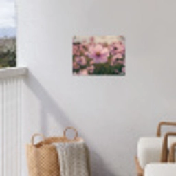 Bloemen - Paars - Wazig tuinposter los doek klein -sfeer8