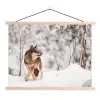 Wolf - Winter - Sneeuw - Natuur - Dieren textielposter latten blank klein -3d