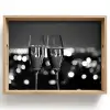 Bubbels - Proosten - Champagneglazen - Stadslichten Dienblad Rechthoek middel -z3d_shopping