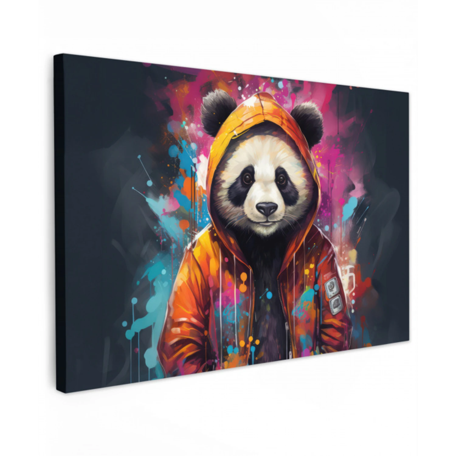 Panda - Jas - Graffiti - Oranje canvas 2cm klein -z3d