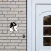 Zwart wit - Huisdier - Grijze kat Naambord Huisje klein -sfeer1
