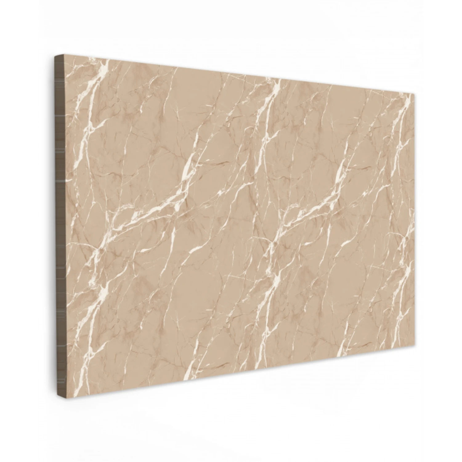 Beige - Marmer - Organisch - Wit canvas 2cm klein 34 -z3d